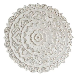 seinakoriste-dkd-home-decor-valkoinen-mandala-puu-mdf-90-x-2-x-90-cm