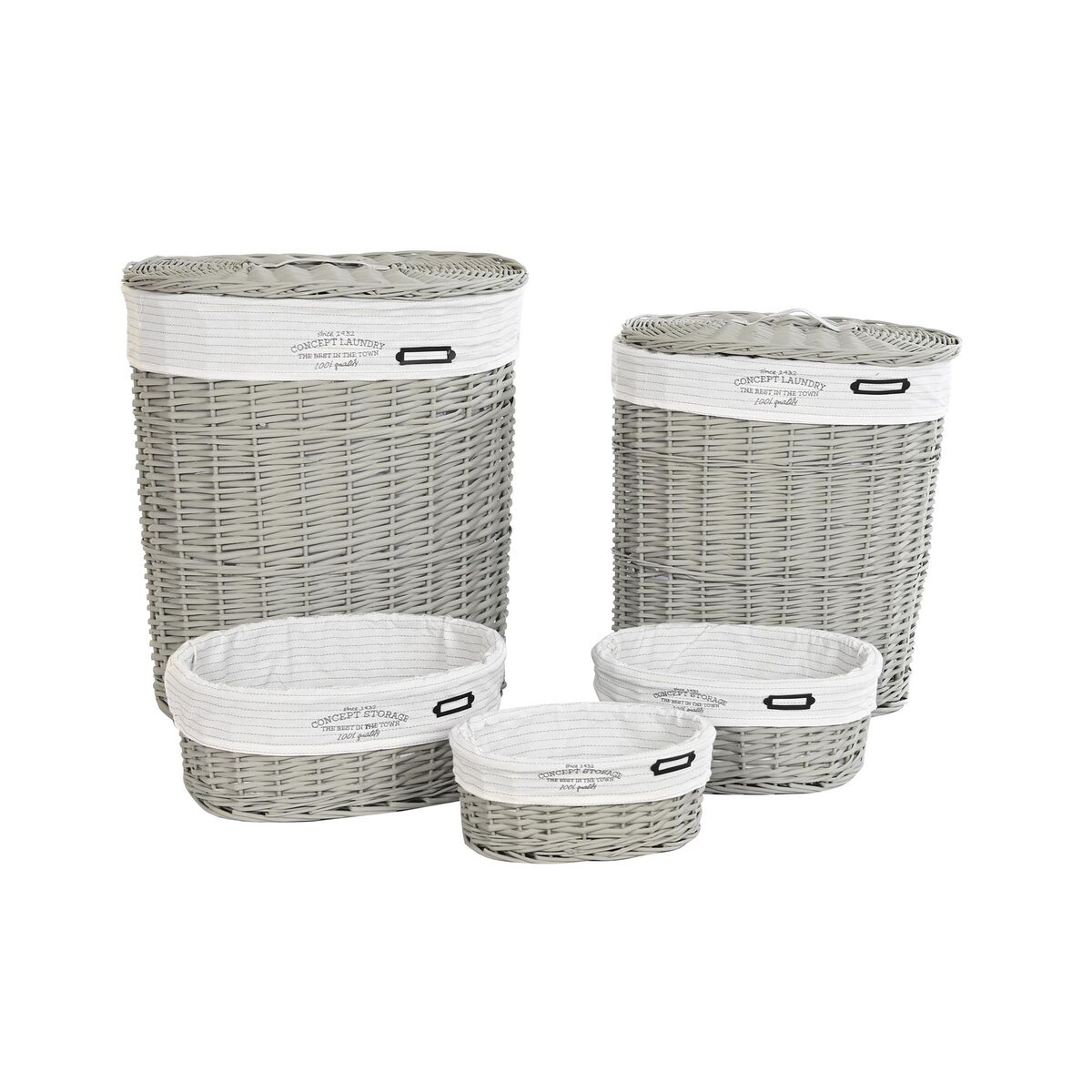 korihalut-setti-dkd-home-decor-harmaa-polyesteri