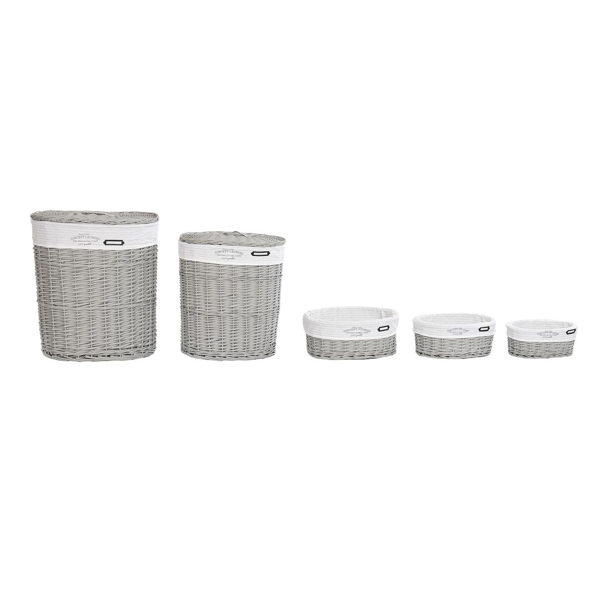 korihalut-setti-dkd-home-decor-harmaa-polyesteri
