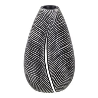 maljakko-valkoinen-musta-polyresiini-19-x-19-x-30-cm