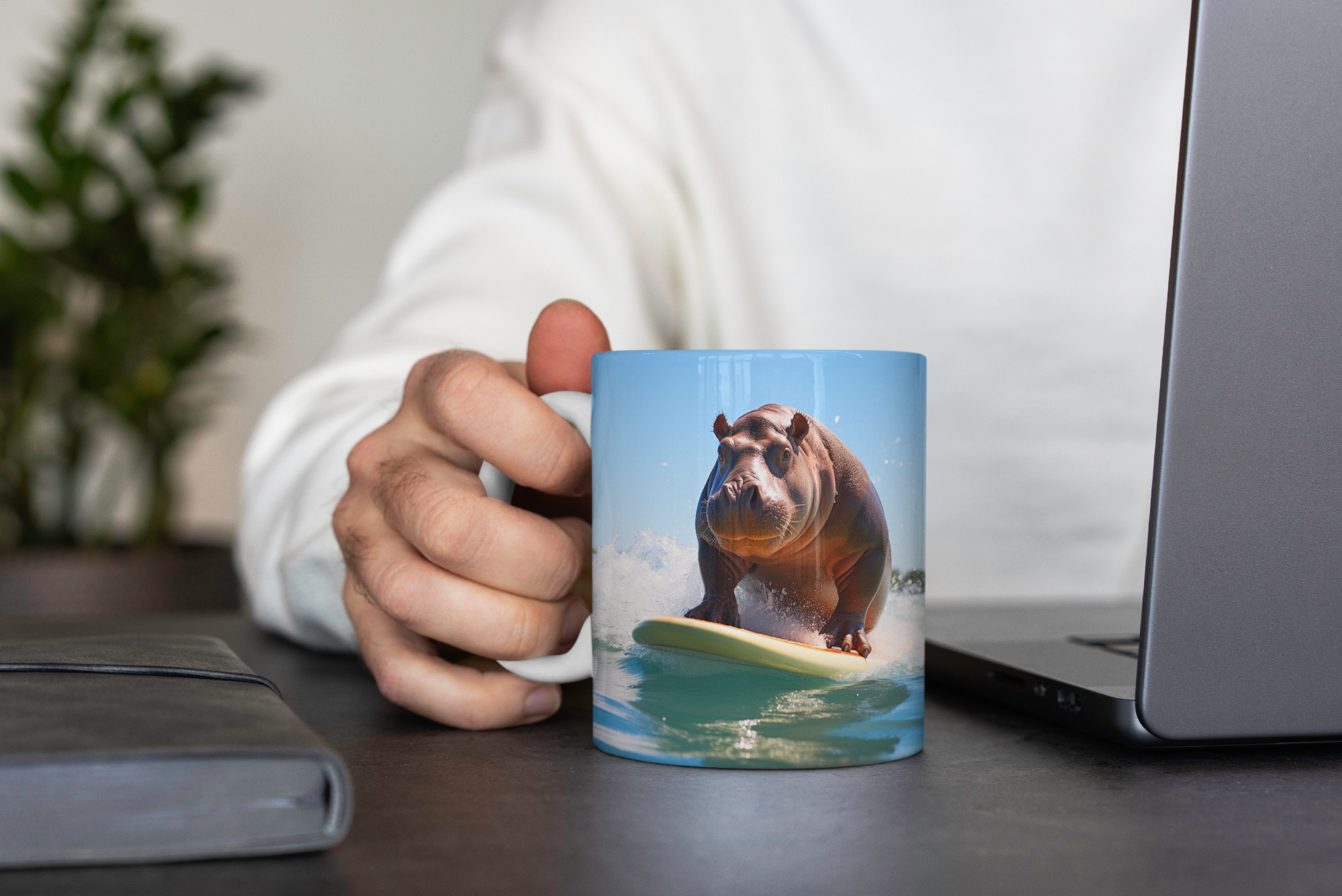 virtahepo-surffaaja-muki-hauska-lahjaidea