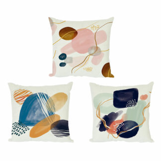 tyyny-dkd-home-decor-muovinen-sininen-vihrea-monivarinen-pinkki-suorakulmainen-nelio-abstrakti-50-x-12-x-50-cm-3-kappaletta