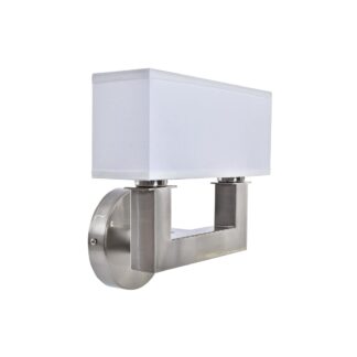 seinalamppu-dkd-home-decor-hopeinen-metalli-polyesteri-valkoinen-220-v-40-w-25-x-14-x-24-cm