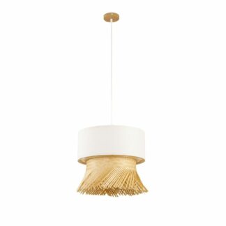 kattolamppu-dkd-home-decor-polyesteri-bambu-40-x-40-x-39-cm