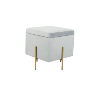jalkatuki-dkd-home-decor-harmaa-metalli-polyesteri-45-x-45-x-45-cm