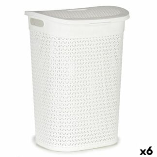pyykkikori-kipit-valkoinen-60l-muovinen-kahvoilla-6-kpl